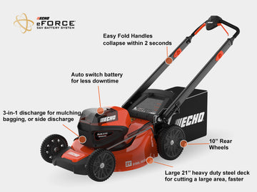 Echo Battery Lawnmower - DLM-2100 - 0